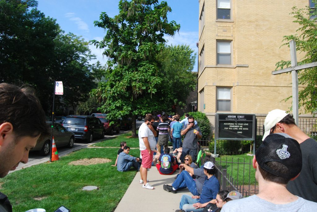 My spot in line around 10:30.  Where's West Lakeview Liquors at?