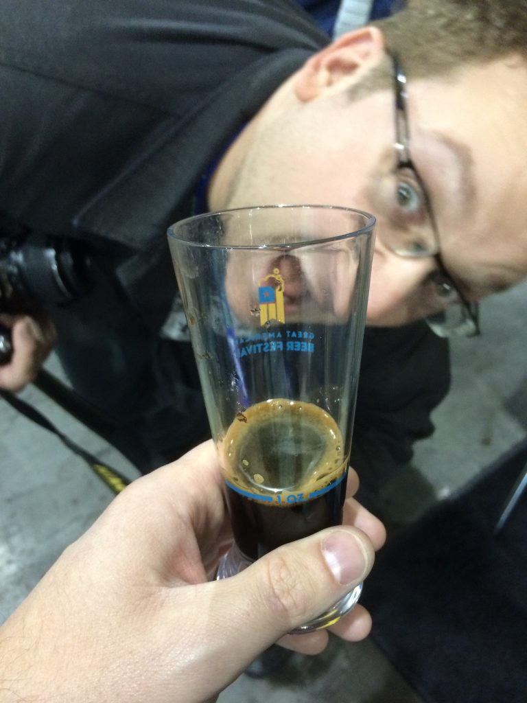 Craig + beer fest = photobombing the pic of your pour of Assassin.