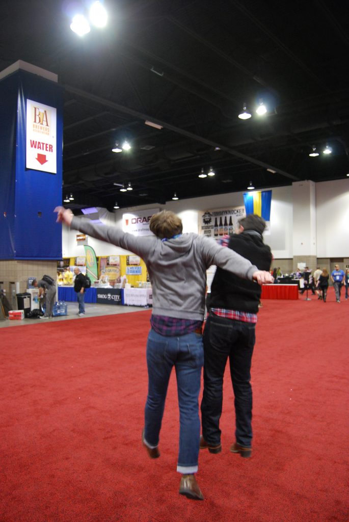 David Sullivan and Chris Costin show how happy they are to be at GABF.