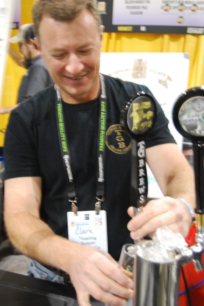 Clark of Toppling Goliath pouring Assassin.