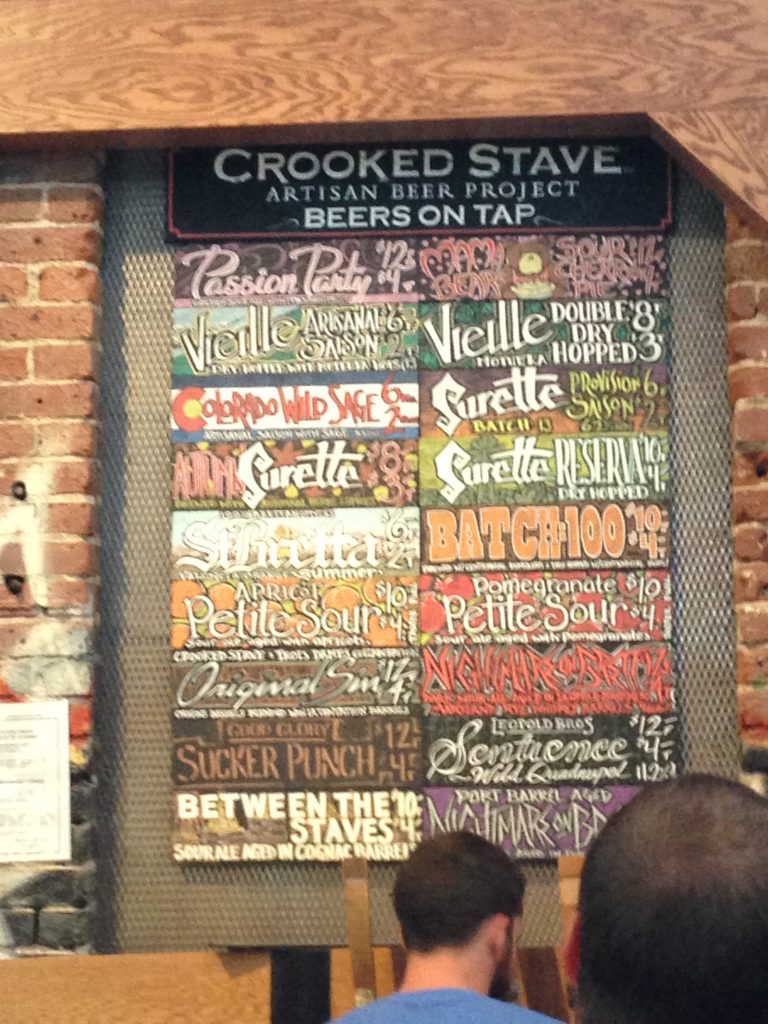 On tap at Crooked Stave, 10/2/2014