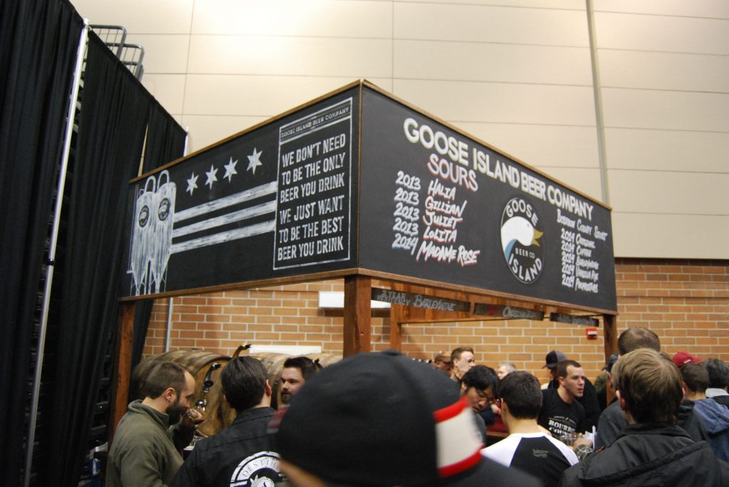 Goose Island's corner booth with their tappings.