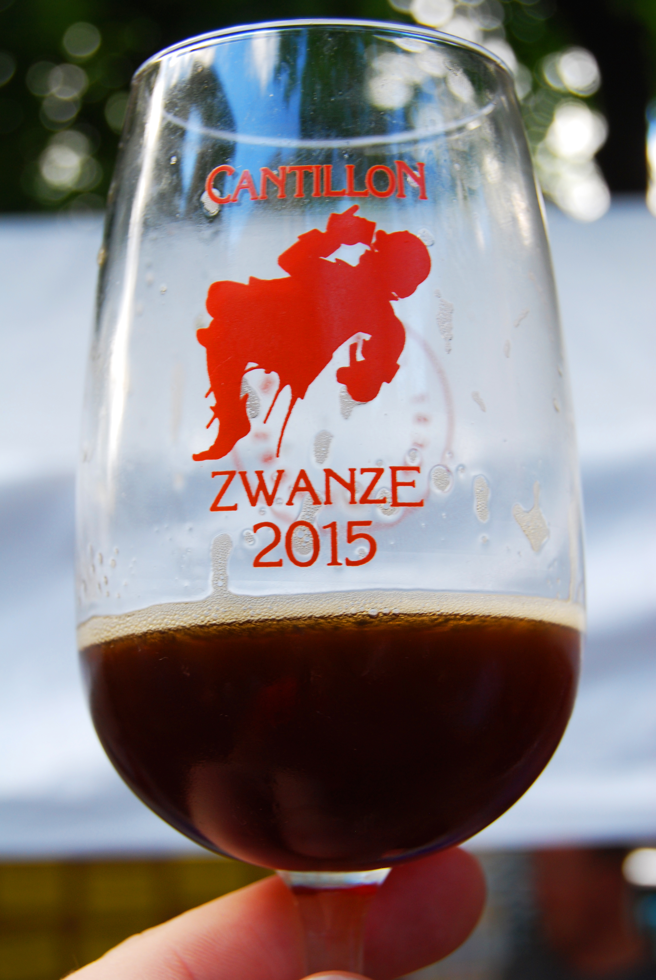 Pour of Zwanze 2015, a Wild Brussels Stout.
